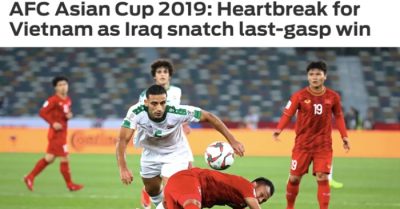 Báo châu Á tiếc nuối cho màn trình diễn dũng cảm của tuyển Việt Nam