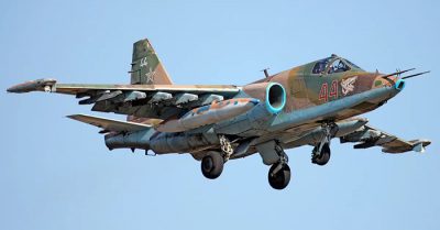 Cường kích Su-25 của Nga rơi xuống biển, phi công thiệt mạng