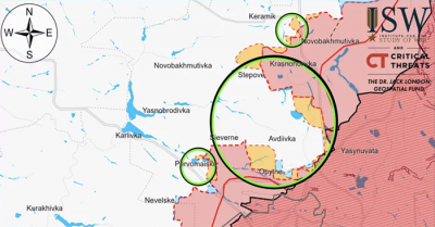 Viện nghiên cứu chiến tranh Hoa Kỳ: Nga đang bao vây Avdiivka bằng 40.000 quân