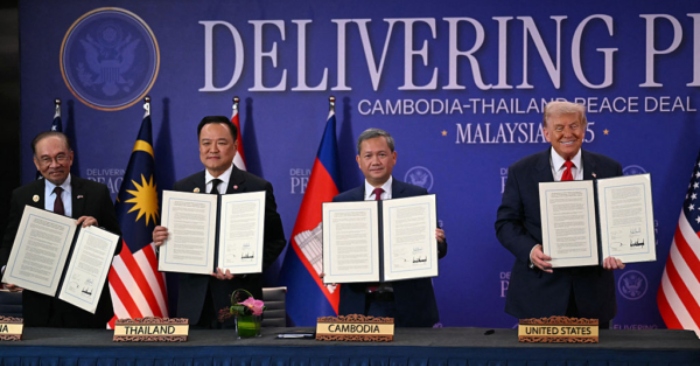 Dưới sự chứng kiến của Tổng thống Trump, hai nước Thái Lan – Campuchia ký thỏa thuận ngừng bắn lịch sử