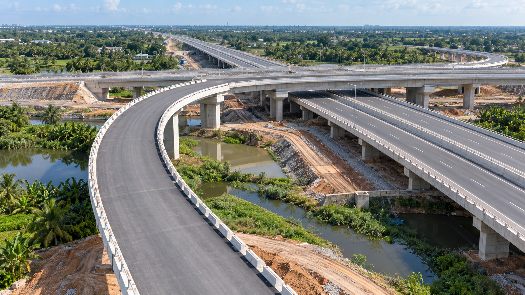 Nút giao Tân Hiệp chưa khai thác: hai cao tốc phía nam chưa thể nối trực tiếp