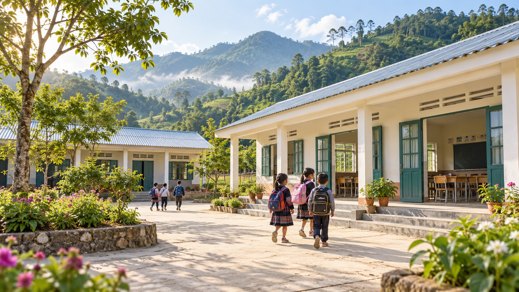 170 học sinh vùng cao Lâm Đồng có trường kiên cố