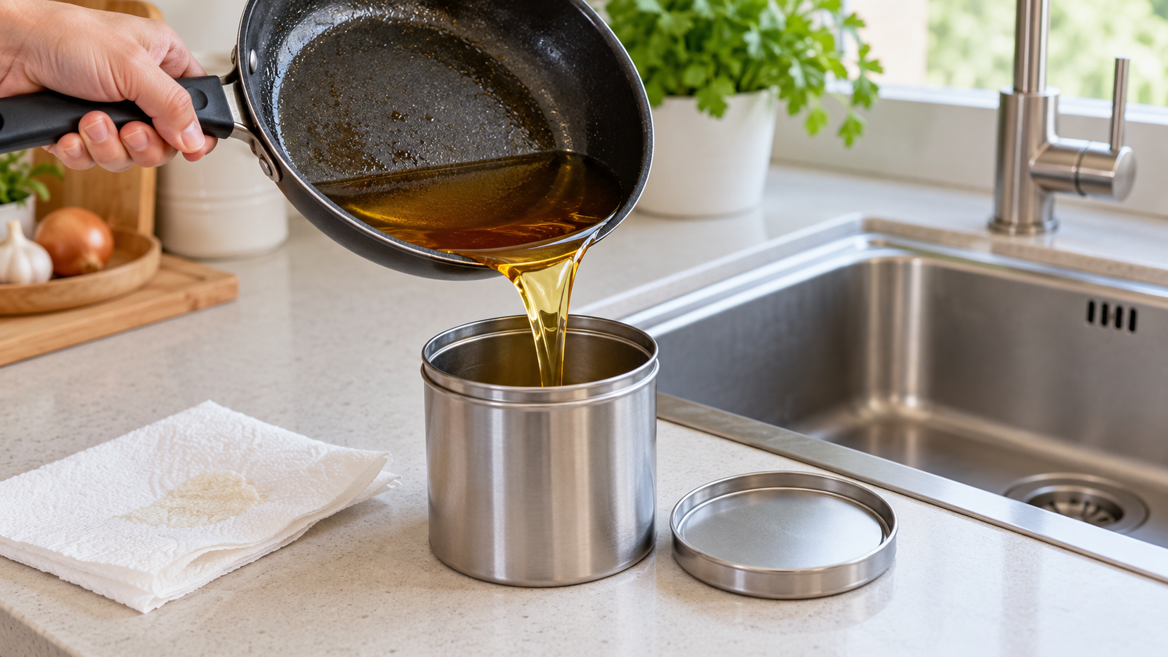 Dầu ăn thừa không nên đổ xuống bồn rửa: chuyên gia giải thích lý do