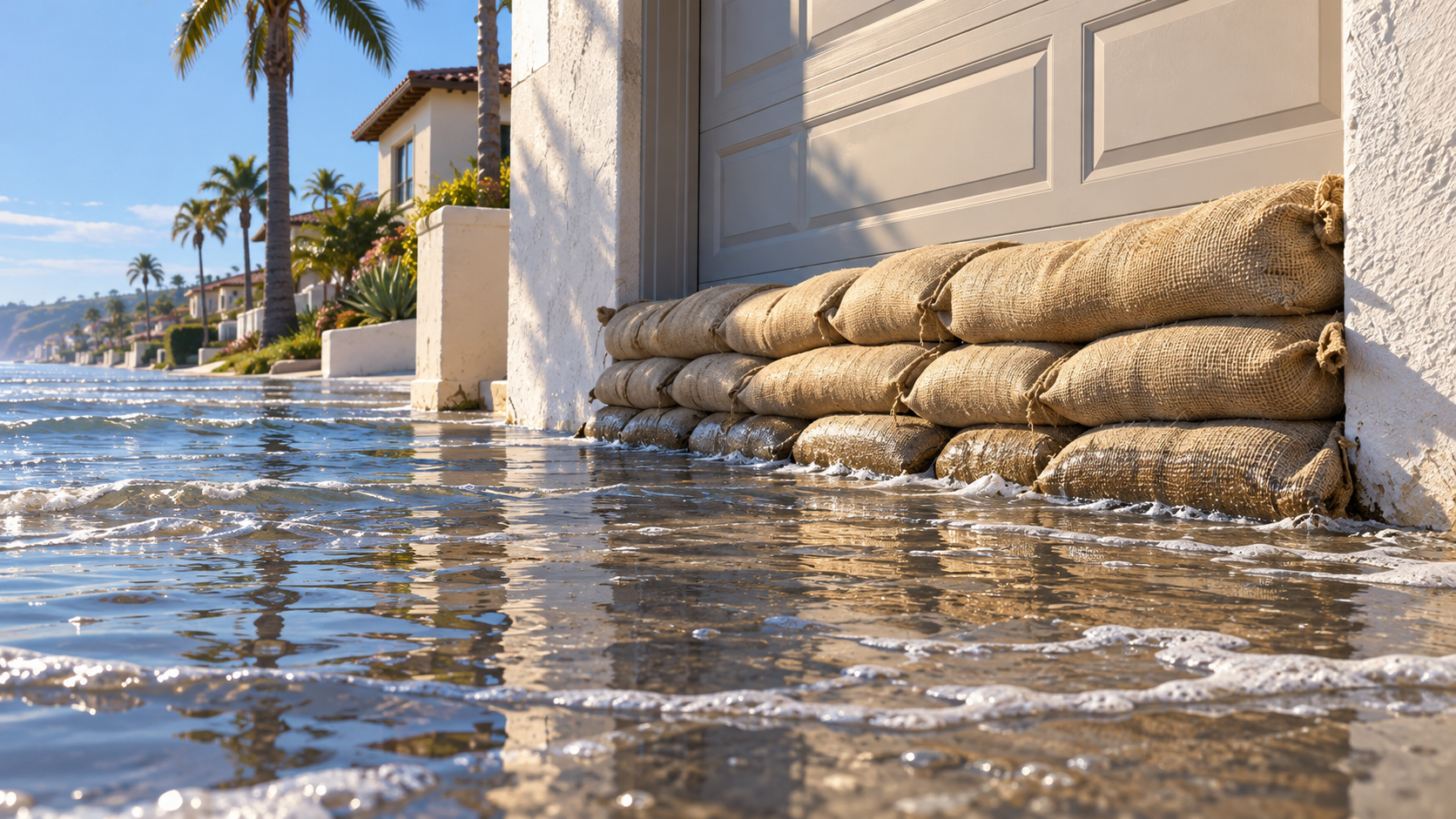 Triều cường gây ngập nhiều khu vực ven biển California