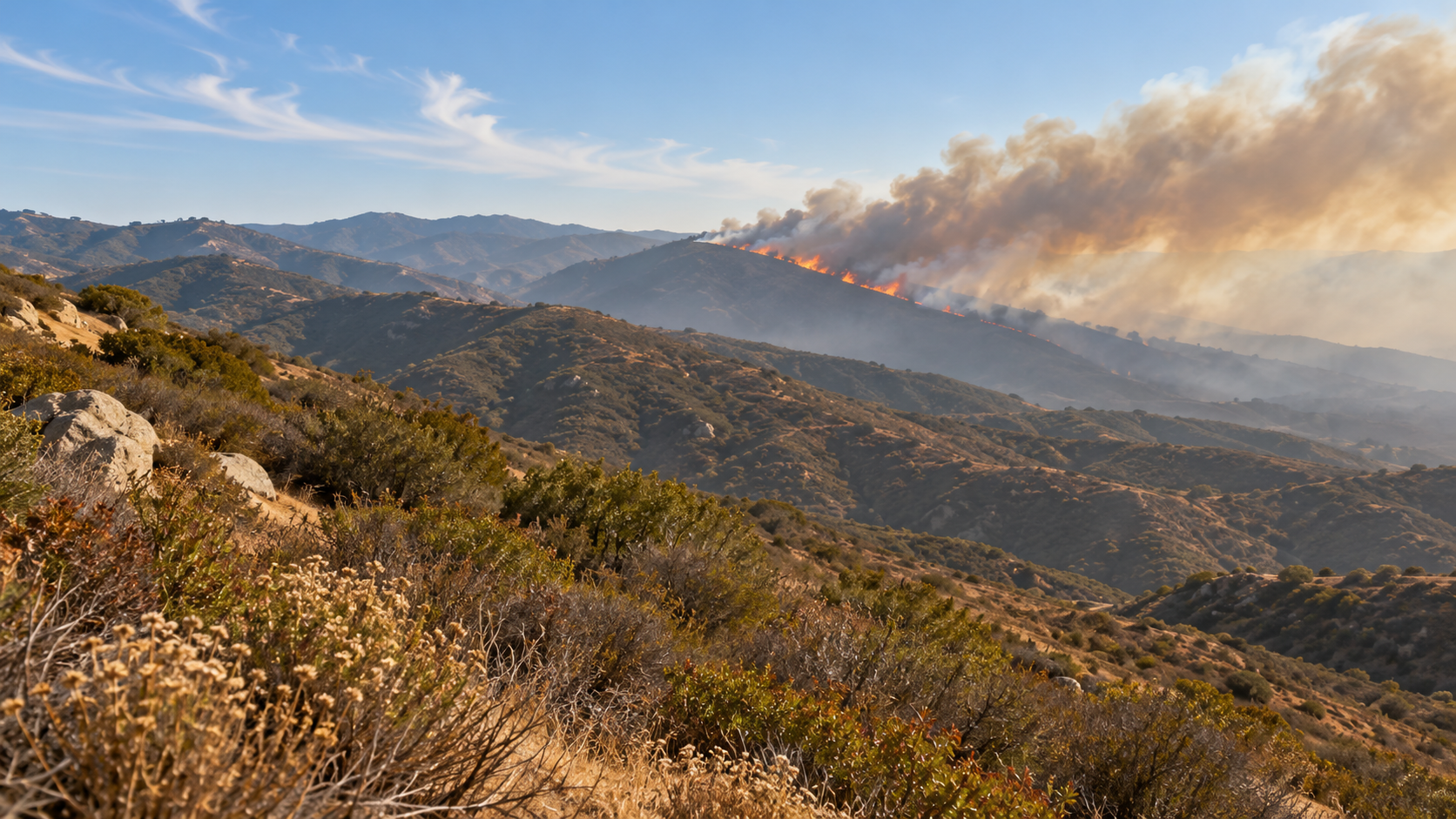 Cháy Bryson tại Malibu giữa đợt gió Santa Ana