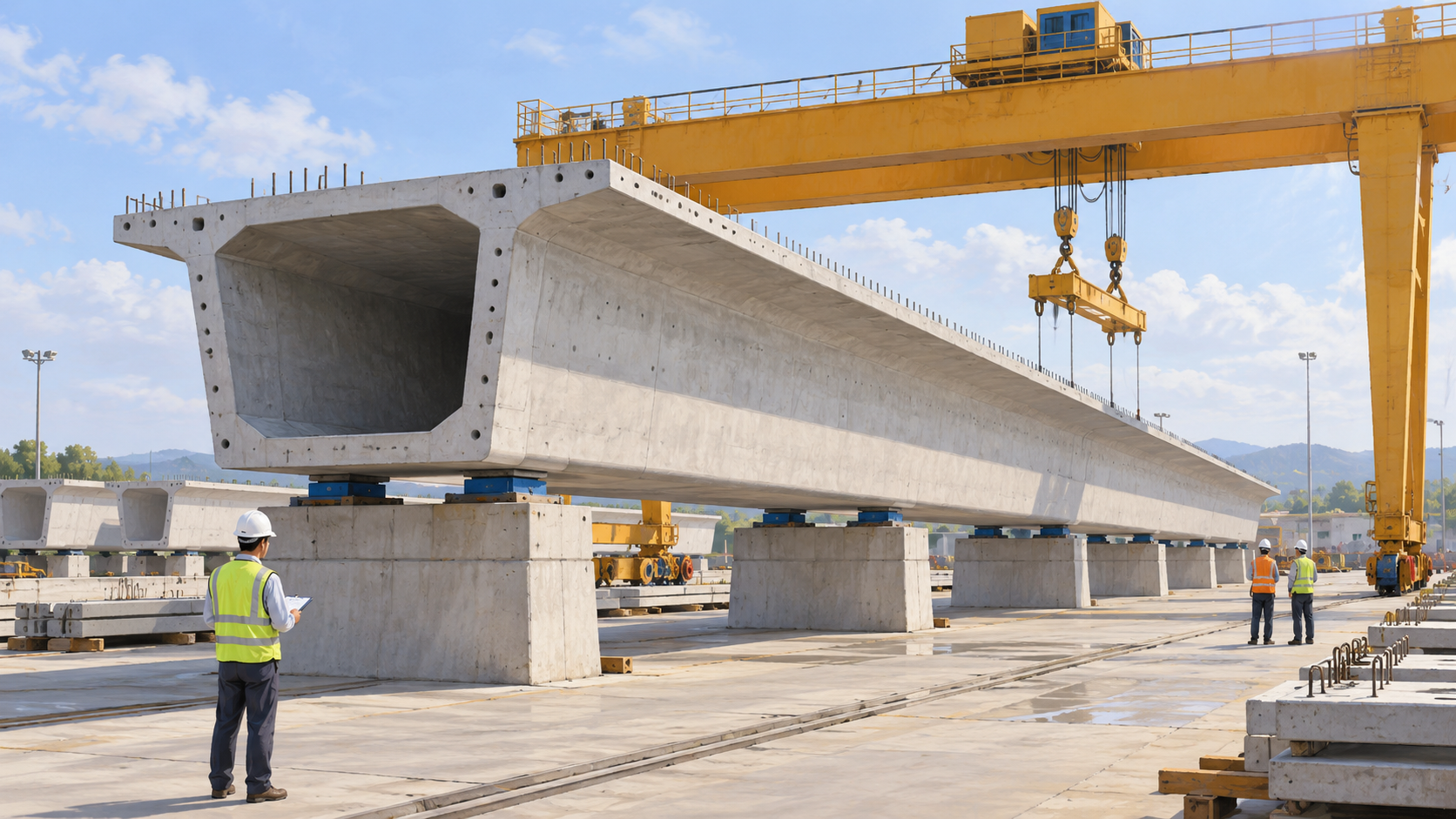 Đúc những phiến dầm đầu tiên cho tuyến Hà Nội – Quảng Ninh và Bến Thành – Cần Giờ