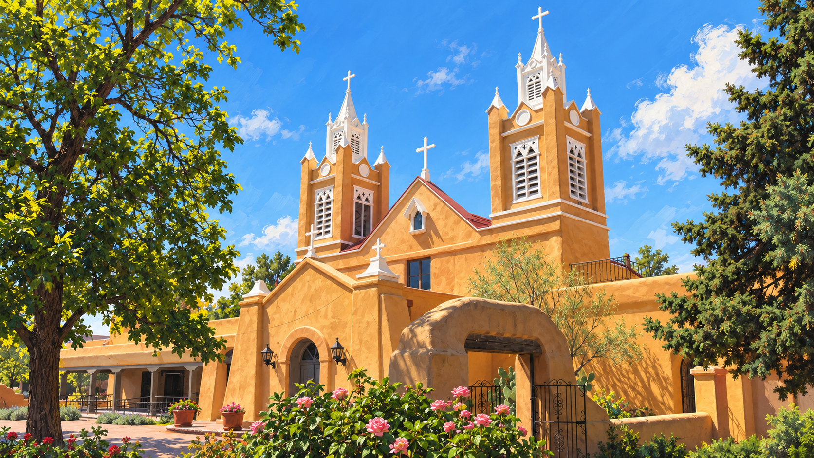 San Felipe de Neri: Vẻ đẹp kiến trúc nhà thờ đất adobe ở Albuquerque