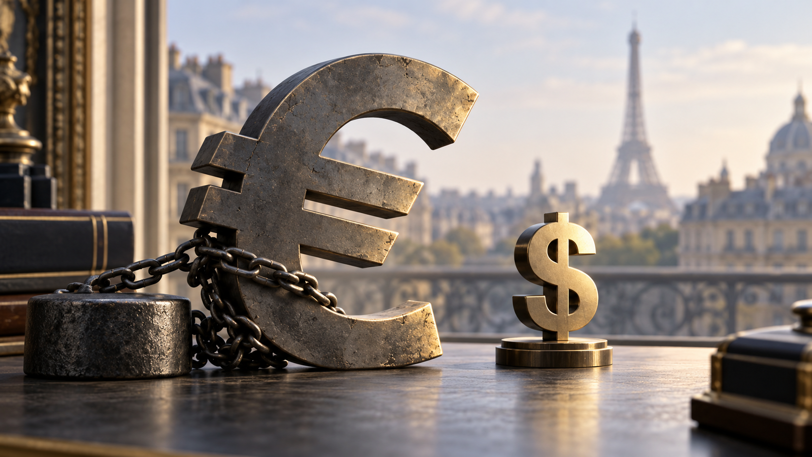 Euro xuống mức thấp nhất 17 tháng giữa lo ngại nợ công Pháp