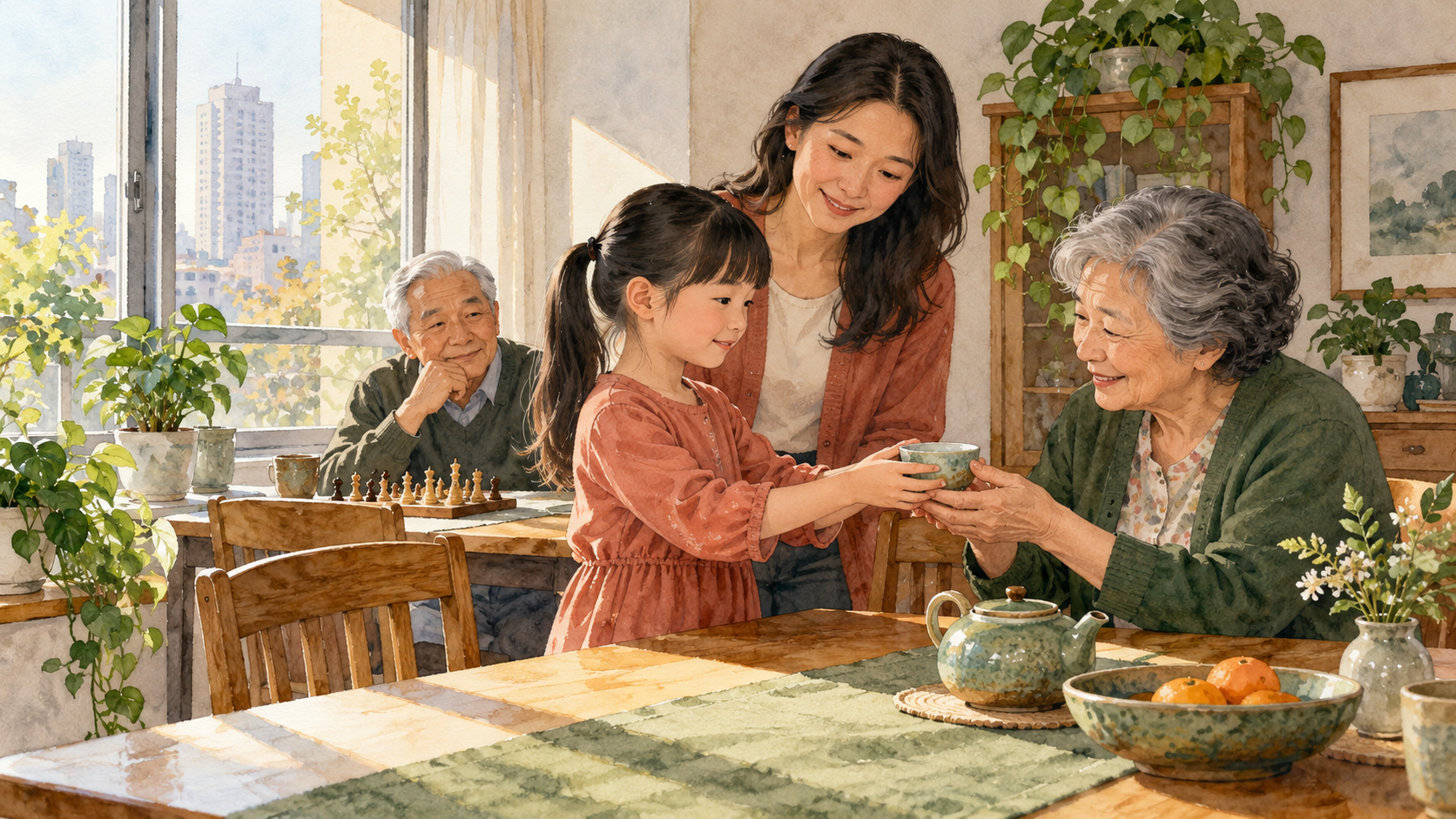 Dạy con đạo hiếu từ những việc nhỏ trong gia đình