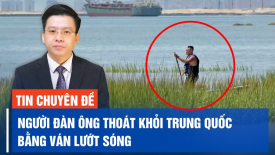 Người đàn ông vượt biển chạy trốn khỏi Trung Quốc bằng ván lướt sóng có mái chèo