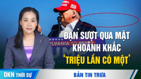 Ảnh viên đạn sượt qua mặt ông Trump được đánh giá là khoảnh khắc 'triệu lần có một'