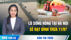 Lũ sông Hồng tại Hà Nội có thể đạt đỉnh trưa 11/9; Vỡ đê sông Lô tại Tuyên Quang, khẩn cấp ứng phó